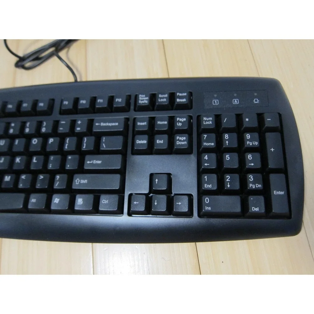 NOS AOpen Black KB825B 90.00029.25BU 104 Normal Keys USB Wired Keyboard (1 of 2)